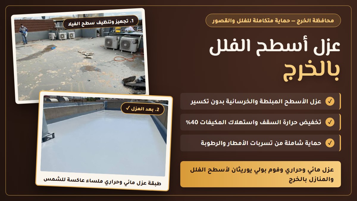 🏠 عزل أسطح الفلل بالخرج